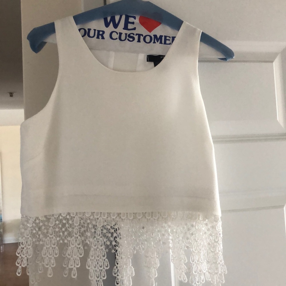 White crop top